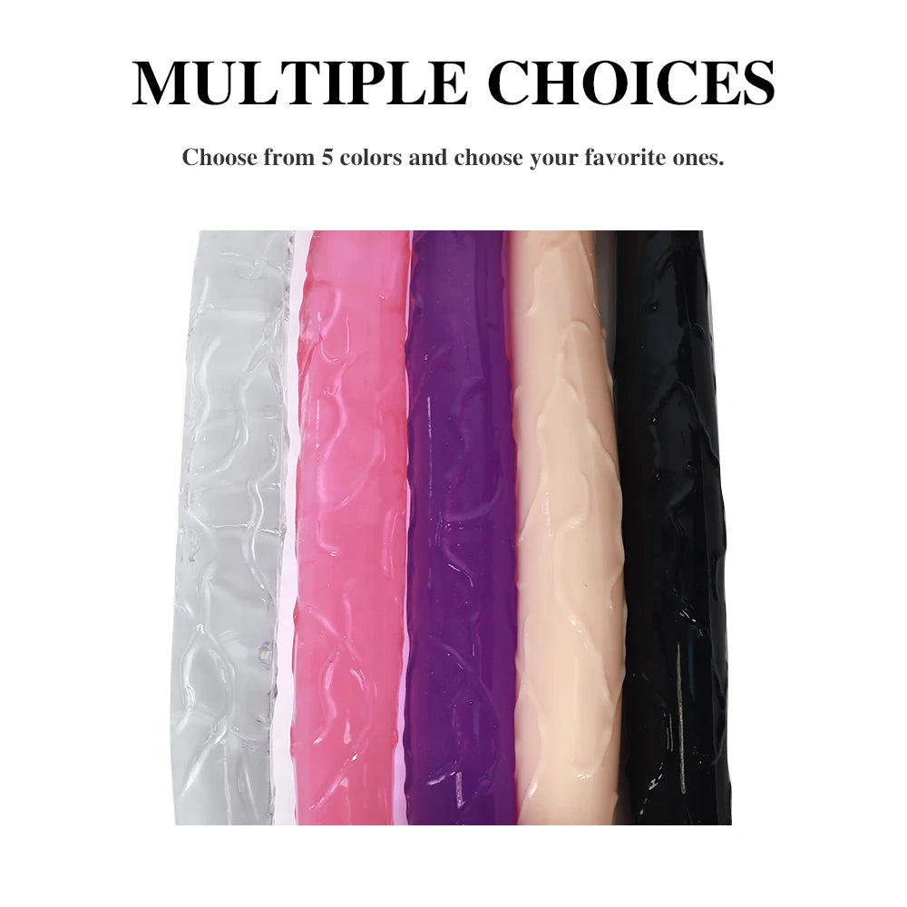 44cm Soft Jelly Dildo Double Long Realistic Dildos Cock Lesbian Vaginal Anal Plug Flexible Fake Penis For Women Dildos Sex Toys - The Gadget Shack Shop