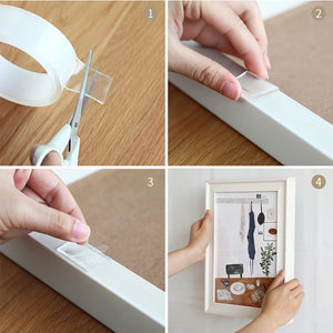 1/2/3/5M Nano Tape Double Sided Tape Transparent Reusable Waterproof Adhesive Tapes Cleanable Kitchen Bathroom Supplies Tapes - The Gadget Shack Shop