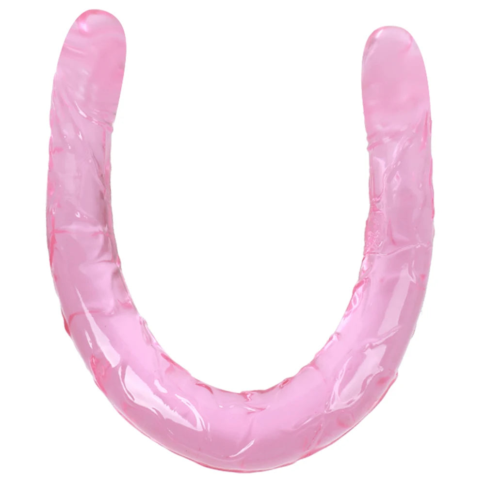 44cm Soft Jelly Dildo Double Long Realistic Dildos Cock Lesbian Vaginal Anal Plug Flexible Fake Penis For Women Dildos Sex Toys - The Gadget Shack Shop