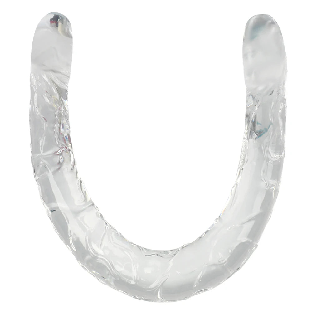 44cm Soft Jelly Dildo Double Long Realistic Dildos Cock Lesbian Vaginal Anal Plug Flexible Fake Penis For Women Dildos Sex Toys - The Gadget Shack Shop
