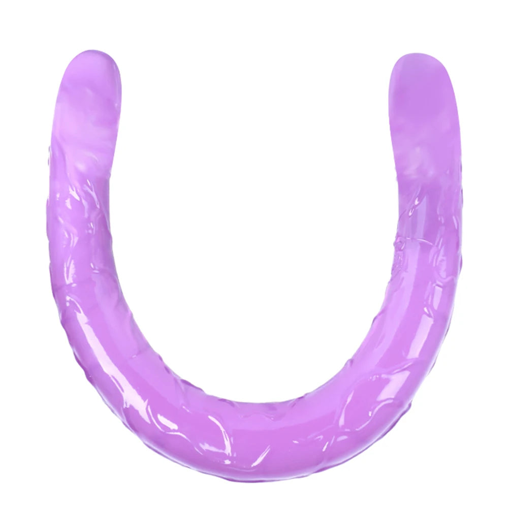 44cm Soft Jelly Dildo Double Long Realistic Dildos Cock Lesbian Vaginal Anal Plug Flexible Fake Penis For Women Dildos Sex Toys - The Gadget Shack Shop