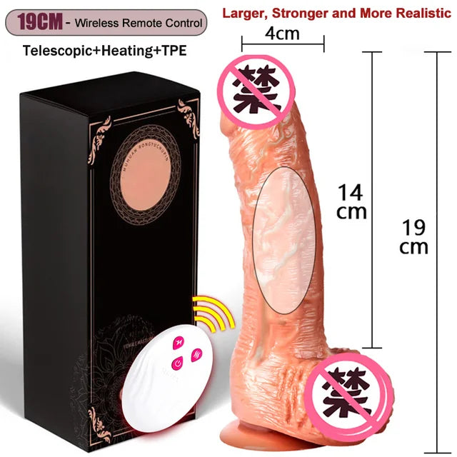 The Gadget Shack Shop Thrusting Rotation Remote Control Dildo Vibrator Female Realistic Penis Gay Suction Cup Masturbator Couple For Women Sex Toys - The Gadget Shack Shop