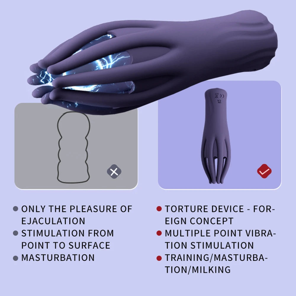 Cock Masturbator Sex Toys for Mens Pleasure, Electric Penis Vibrator Stimulation Device with 10 Vibration Modes, Masturbation Cup Adult Sex Toys for Men Women Couple - The Gadget Shack Shop