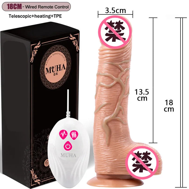 The Gadget Shack Shop Thrusting Rotation Remote Control Dildo Vibrator Female Realistic Penis Gay Suction Cup Masturbator Couple For Women Sex Toys - The Gadget Shack Shop