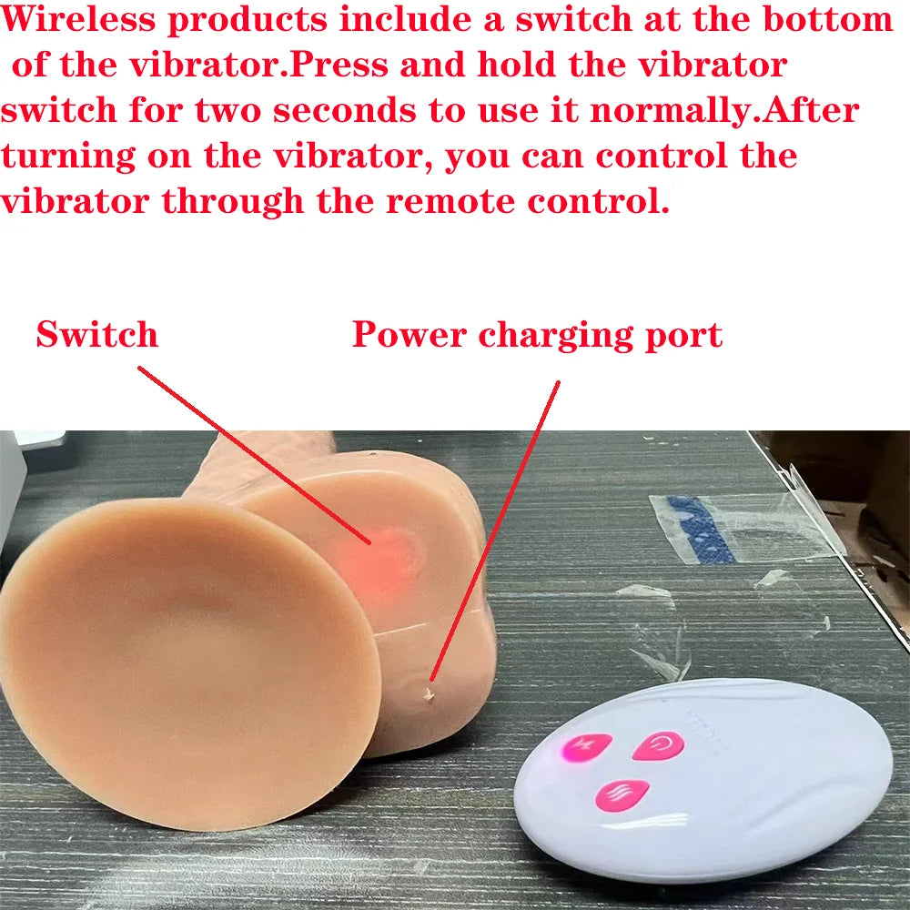 The Gadget Shack Shop Thrusting Rotation Remote Control Dildo Vibrator Female Realistic Penis Gay Suction Cup Masturbator Couple For Women Sex Toys - The Gadget Shack Shop