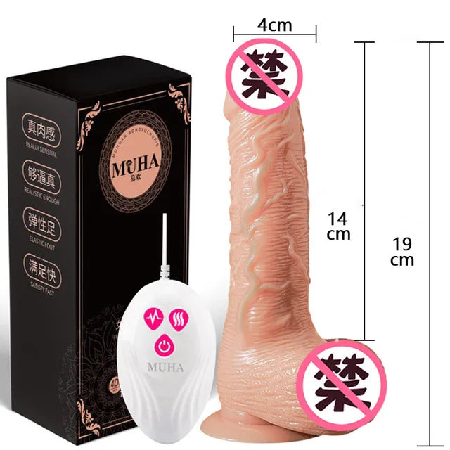 The Gadget Shack Shop Thrusting Rotation Remote Control Dildo Vibrator Female Realistic Penis Gay Suction Cup Masturbator Couple For Women Sex Toys - The Gadget Shack Shop