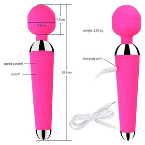 Powerful Magic Wand Vibrators for women, USB Charge AV Stick Female G Spot Massager Clitoris Stimulator Adult Sex Toys for Woman - The Gadget Shack Shop