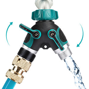 Gadget Shack Shop: Garden Hose Splitter 2 Way, NPT3/4 Heavy Duty Garden Hose Diverter Y Shape Valve, Water Pipe Connector Adapter for Garden and Home Life - The Gadget Shack Shop