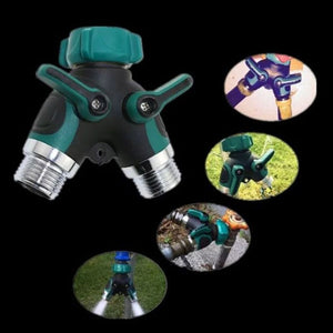 Gadget Shack Shop: Garden Hose Splitter 2 Way, NPT3/4 Heavy Duty Garden Hose Diverter Y Shape Valve, Water Pipe Connector Adapter for Garden and Home Life - The Gadget Shack Shop