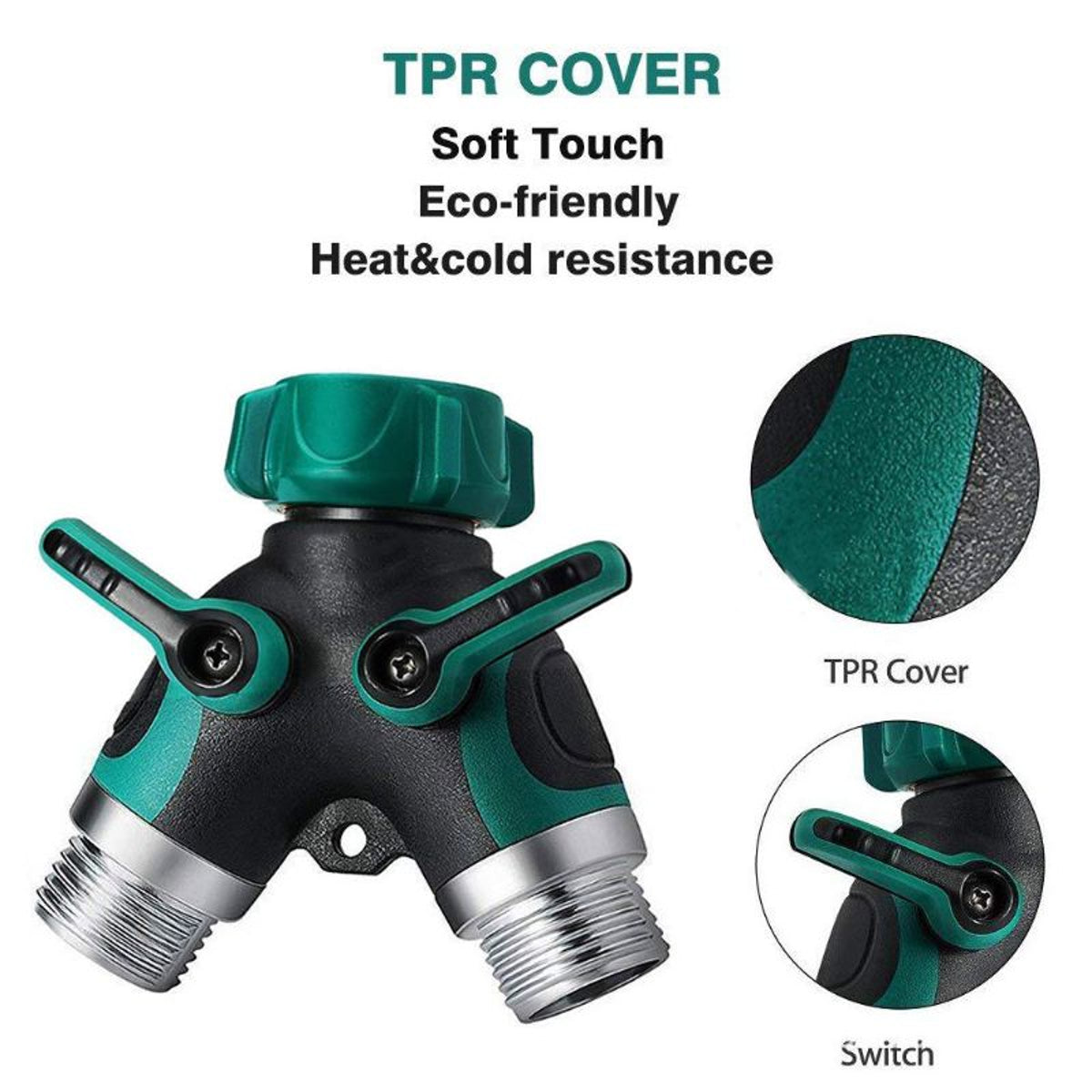Gadget Shack Shop: Garden Hose Splitter 2 Way, NPT3/4 Heavy Duty Garden Hose Diverter Y Shape Valve, Water Pipe Connector Adapter for Garden and Home Life - The Gadget Shack Shop