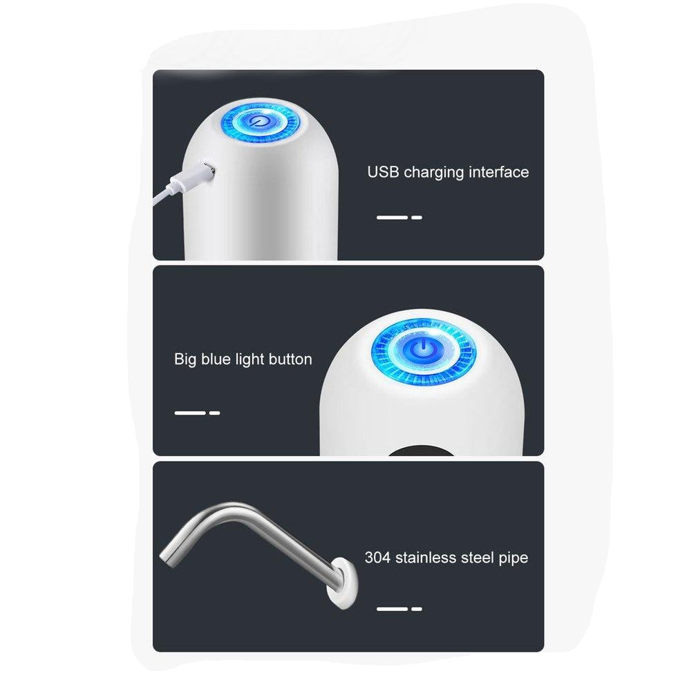 Water Bottle Dispenser Portable Electric Water Bottle Pump for Universal 5 Gallon Bottle by The Gadget Shack Shop… - The Gadget Shack Shop