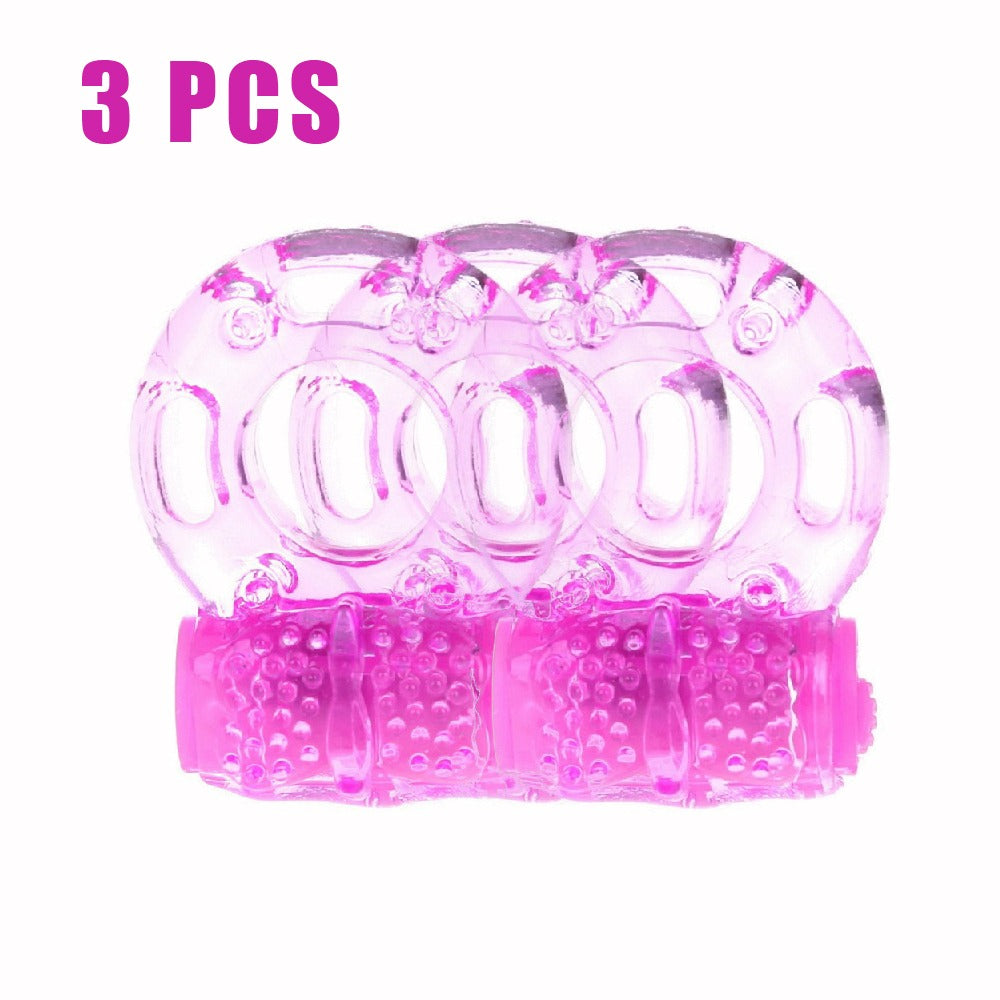 The Gadget Shack Shop- Sets of from 1 to 12 Adult Vibration Penis Rings, Super Stretchy Silicone Cock Ring with a built in Vibration Massage Stimulator - The Gadget Shack Shop