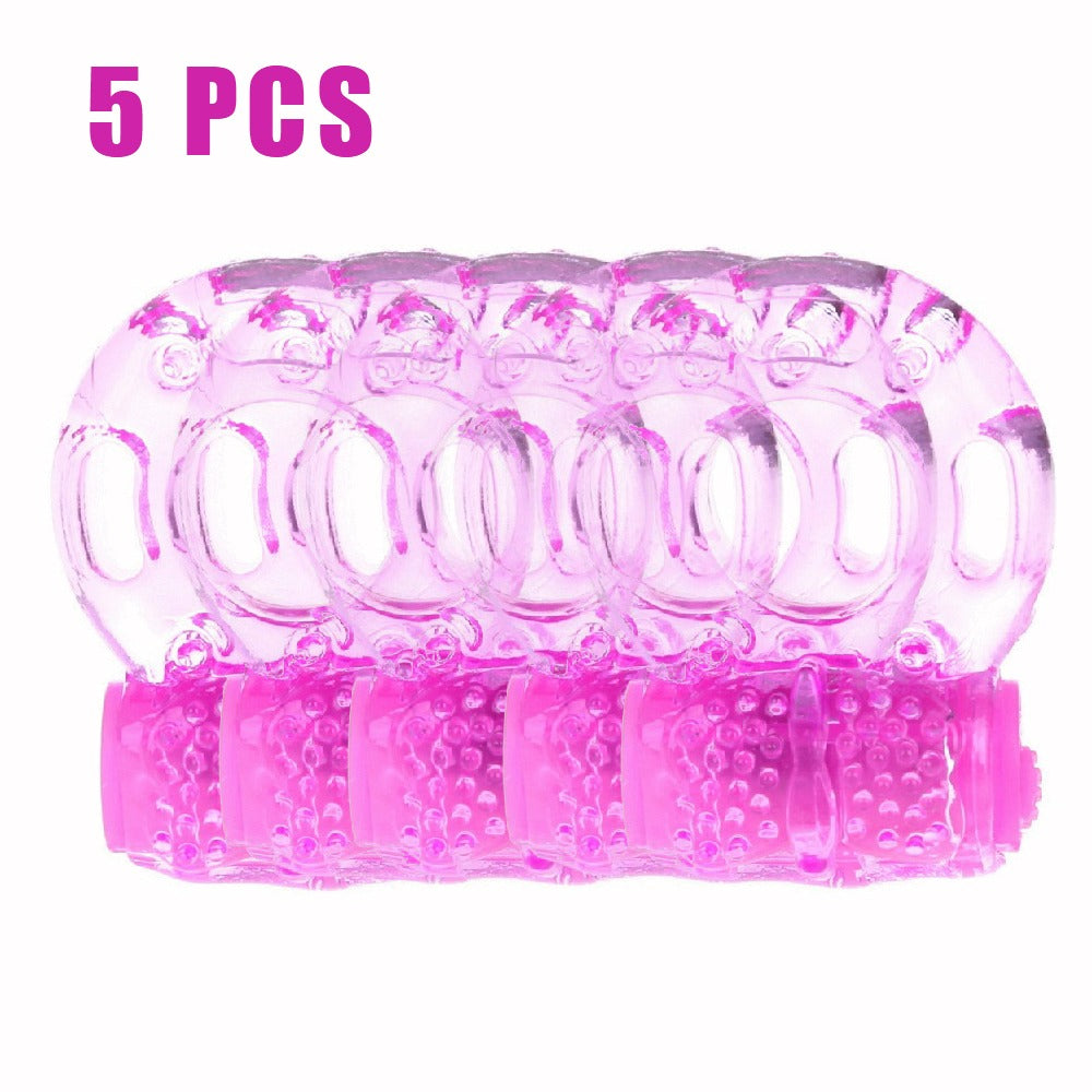 The Gadget Shack Shop- Sets of from 1 to 12 Adult Vibration Penis Rings, Super Stretchy Silicone Cock Ring with a built in Vibration Massage Stimulator - The Gadget Shack Shop