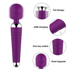 Powerful Magic Wand Vibrators for women, USB Charge AV Stick Female G Spot Massager Clitoris Stimulator Adult Sex Toys for Woman - The Gadget Shack Shop