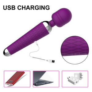 Powerful Magic Wand Vibrators for women, USB Charge AV Stick Female G Spot Massager Clitoris Stimulator Adult Sex Toys for Woman - The Gadget Shack Shop