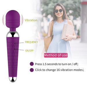 Powerful Magic Wand Vibrators for women, USB Charge AV Stick Female G Spot Massager Clitoris Stimulator Adult Sex Toys for Woman - The Gadget Shack Shop