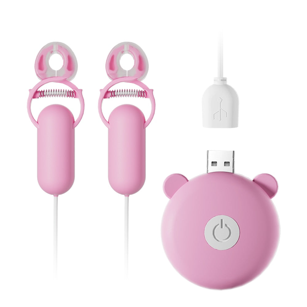 Nipplettes Vibrating Nipple Clamps -Electric Nipple Clamp Breast Massage Vibrator Enhancer Bondage Adult Sex Toy - The Gadget Shack Shop