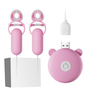 Nipplettes Vibrating Nipple Clamps -Electric Nipple Clamp Breast Massage Vibrator Enhancer Bondage Adult Sex Toy - The Gadget Shack Shop